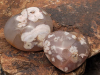 Polished Flower Agate Gemstone Hearts x 6 From Antsahalova, Madagascar - Toprock Gemstones and Minerals
