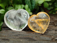 Polished Clear Quartz Gemstone Hearts x 12 From Madagascar - Toprock Gemstones and Minerals