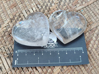 Polished Clear Quartz Gemstone Hearts x 12 From Madagascar - Toprock Gemstones and Minerals