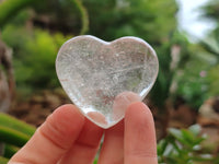 Polished Clear Quartz Gemstone Hearts x 12 From Madagascar - Toprock Gemstones and Minerals