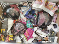 Polished Rhodonite Gemstone Hearts x 3 From Madagascar - Toprock Gemstones and Minerals