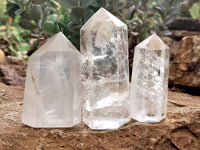 Polished Clear Quartz Crystals x 6 From Madagascar - Toprock Gemstones and Minerals