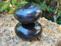 Polished Black Basalt Palm Stones x 12 From Antsirabe, Madagascar - Toprock Gemstones and Minerals