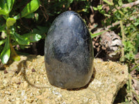 Polished Black Tourmaline Standing Free Forms x 2 From Madagascar - Toprock Gemstones and Minerals