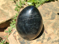Polished Black Tourmaline Standing Free Forms x 2 From Madagascar - Toprock Gemstones and Minerals