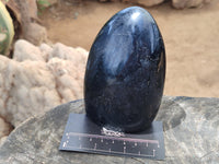 Polished Black Tourmaline Standing Free Forms x 2 From Madagascar - Toprock Gemstones and Minerals