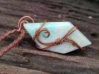 Hand Made Copper Wire Wrapped Pendants x 6 From Southern Africa - Toprock Gemstones and Minerals