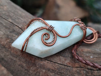 Hand Made Copper Wire Wrapped Pendants x 6 From Southern Africa - Toprock Gemstones and Minerals