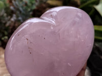 Polished Rose Quartz Heart and Standing Free Form x 2 From Ambatondrazaka, Madagascar - Toprock Gemstones and Minerals