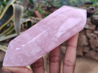 Polished Double Terminated Rose Quartz Points x 6 From Ambatondrazaka, Madagascar - Toprock Gemstones and Minerals