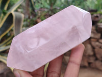 Polished Double Terminated Rose Quartz Points x 6 From Ambatondrazaka, Madagascar - Toprock Gemstones and Minerals