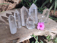 Polished Clear Quartz Crystals x 6 From Madagascar - Toprock Gemstones and Minerals