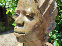 Hand Made Green Verdite African Woman Bust x 1 From Zimbabwe - Toprock Gemstones and Minerals