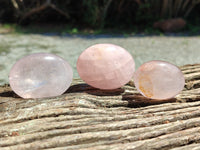 Polished Rose Quartz Palm Stones x 20 From Ambatondrazaka, Madagascar - Toprock Gemstones and Minerals