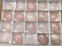 Polished Rose Quartz Palm Stones x 20 From Ambatondrazaka, Madagascar - Toprock Gemstones and Minerals