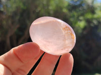 Polished Rose Quartz Palm Stones x 20 From Ambatondrazaka, Madagascar - Toprock Gemstones and Minerals