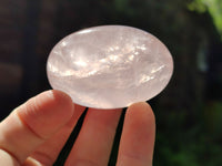 Polished Rose Quartz Palm Stones x 20 From Ambatondrazaka, Madagascar - Toprock Gemstones and Minerals
