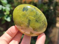 Polished Green Opal Palm Stones x 12 From Antsirabe, Madagascar - Toprock Gemstones and Minerals