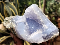 Natural Blue Lace Agate Geode Specimens x 3 From Nsanje, Malawi - Toprock Gemstones and Minerals