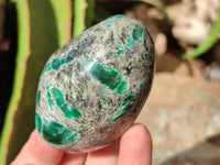 Polished Emerald Mica In Matrix Standing Free Forms x 6 From Mutoko, Zimbabwe - Toprock Gemstones and Minerals