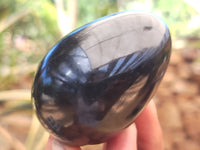 Polished Black Basalt Gemstone Eggs x 6 From Madagascar - Toprock Gemstones and Minerals