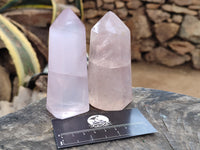 Polished Rose Quartz Points x 6 From Ambatondrazaka, Madagascar - Toprock Gemstones and Minerals