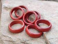 Hand Made 17mm Red Jasper Rings - sold per item - From South Africa - Toprock Gemstones and Minerals