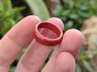 Hand Made 17mm Red Jasper Rings - sold per item - From South Africa - Toprock Gemstones and Minerals
