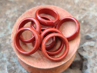 Hand Made 17mm Red Jasper Rings - sold per item - From South Africa - Toprock Gemstones and Minerals