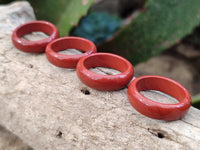 Hand Made 17mm Red Jasper Rings - sold per item - From South Africa - Toprock Gemstones and Minerals