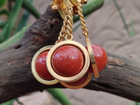 Hand Made Red Jasper Keyring - sold per item - From South Africa - Toprock Gemstones and Minerals