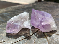 Natural Jacaranda Amethyst Single Quartz Crystals x 24 from Mumbwa, Zambia - Toprock Gemstones and Minerals