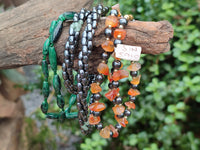 Hand Made Mixed Stone Bead Necklaces x 6 From South Africa - Toprock Gemstones and Minerals