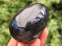 Polished Black Tourmaline Eggs x 6 From Madagascar - Toprock Gemstones and Minerals