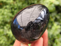 Polished Black Tourmaline Eggs x 6 From Madagascar - Toprock Gemstones and Minerals