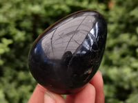 Polished Black Tourmaline Eggs x 6 From Madagascar - Toprock Gemstones and Minerals