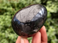Polished Black Tourmaline Eggs x 6 From Madagascar - Toprock Gemstones and Minerals