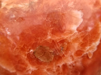 Polished Orange Twist Calcite Gemstone Hearts x 2 From Madagascar - Toprock Gemstones and Minerals