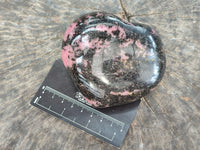 Polished Rhodonite Gemstone Hearts x 3 From Ambindavato, Madagascar - Toprock Gemstones and Minerals
