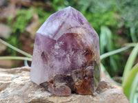 Polished Smokey Amethyst Window Quartz Crystals x 6 From Akansobe, Madagascar - Toprock Gemstones and Minerals