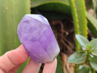 Polished Smokey Amethyst Window Quartz Crystals x 6 From Akansobe, Madagascar - Toprock Gemstones and Minerals