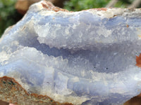 Natural Blue Lace Agate Geode Specimens x 3 From Nsanje, Malawi - Toprock Gemstones and Minerals