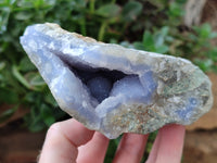 Natural Blue Lace Agate Geode Specimens x 3 From Nsanje, Malawi - Toprock Gemstones and Minerals