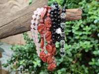 Hand Made Mixed Stone Bead Necklaces x 6 From Southern Africa - Toprock Gemstones and Minerals