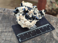 Natural Schorl Black Tourmaline With Hyalite Opal Specimens x 12 From Namibia - Toprock Gemstones and Minerals