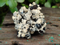 Natural Schorl Black Tourmaline With Hyalite Opal Specimens x 12 From Namibia - Toprock Gemstones and Minerals