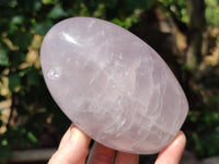 Polished Lavender Rose Quartz Standing Free Forms x 2 From Ambatondrazaka, Madagascar - Toprock Gemstones and Minerals