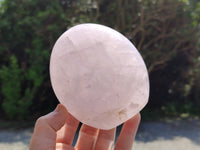 Polished Lavender Rose Quartz Standing Free Forms x 2 From Ambatondrazaka, Madagascar - Toprock Gemstones and Minerals
