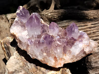 Natural Jacaranda Amethyst Quartz Clusters x 2 From Mumbwa, Zambia - Toprock Gemstones and Minerals