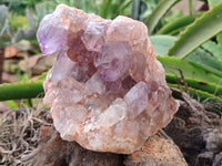 Natural Jacaranda Amethyst Quartz Clusters x 2 From Mumbwa, Zambia - Toprock Gemstones and Minerals